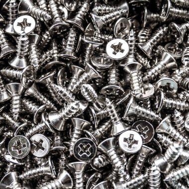 çelik vidalar arka plan closeup