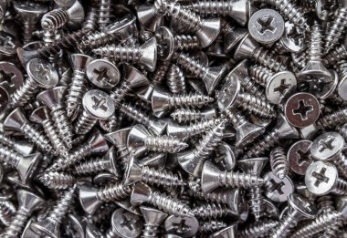 çelik vidalar arka plan closeup