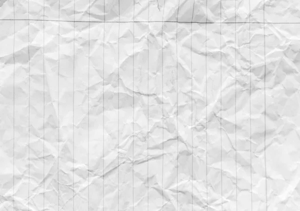 白色折皱纸背景 复制空间 — 图库照片