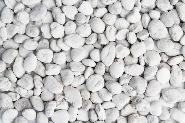 White pebbles stone texture and background