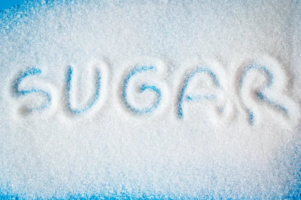 White Sugar Sand Blue Background — Stock Photo, Image