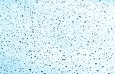 Camlara su damlaları, yağmur damlaları