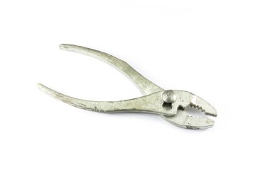 paslanmaz çelik pliers beyaz arka plan üzerinde izole 