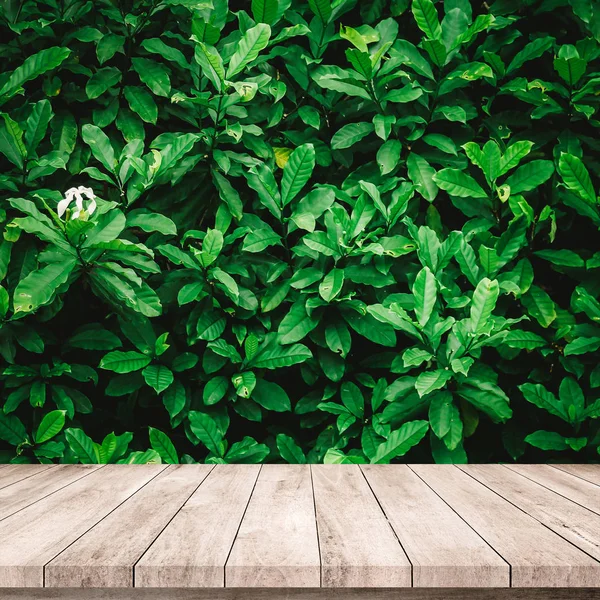 Zelené Pole Tráva Pozadí Dřevěná Prkna Podlaha — Stock fotografie