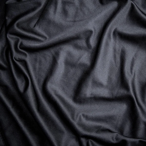 黒の布の質感と背景 — ストック写真