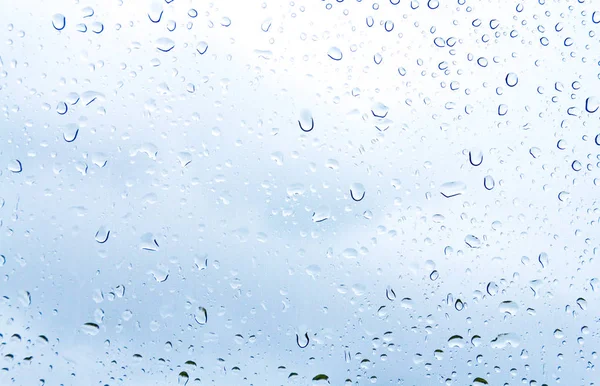 Vesipisarat Lasille Sadepisarat — kuvapankkivalokuva