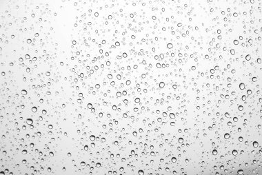 Camlara su damlaları, yağmur damlaları