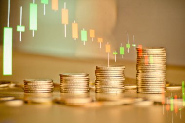 sikke ler ve grafikler ile iş arka plan 