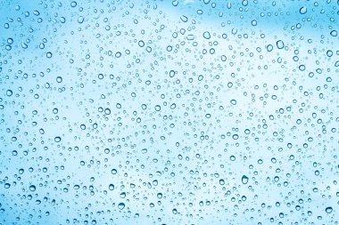 Camlara su damlaları, yağmur damlaları