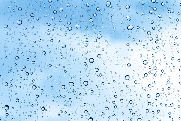 Gocce Acqua Vetro Gocce Pioggia — Foto Stock