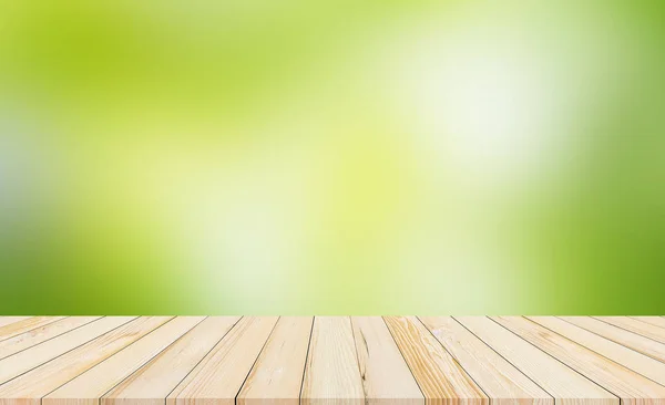 Drewniana Podłoga Desek Zielonym Tłem — Zdjęcie stockowe