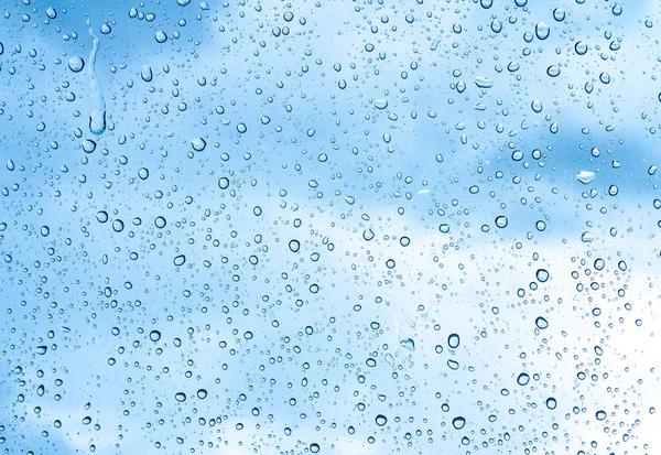 Wassertropfen Auf Glas Regentropfen — Stockfoto