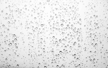 Camlara su damlaları, yağmur damlaları