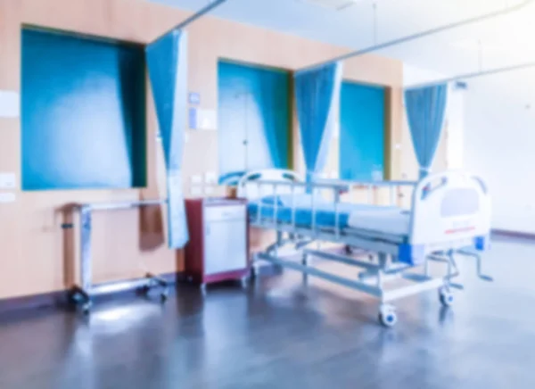Wazig Beeld Van Ziekenhuis Interieur Met Bed — Stockfoto