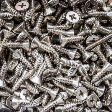 Metalik paslanmaz çelik vidalar, tam çerçeve