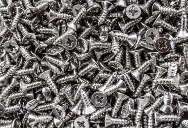 Metalik paslanmaz çelik vidalar, tam çerçeve