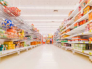Süpermarket arka plan bulanık