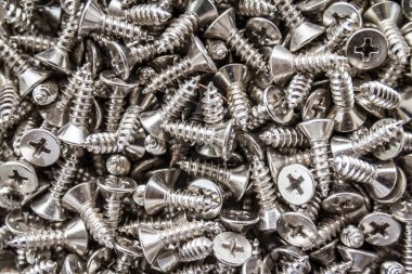 çelik vidalar arka plan closeup