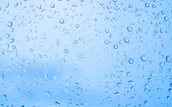 Gotas Agua Sobre Vidrio Gotas Lluvia — Foto de Stock