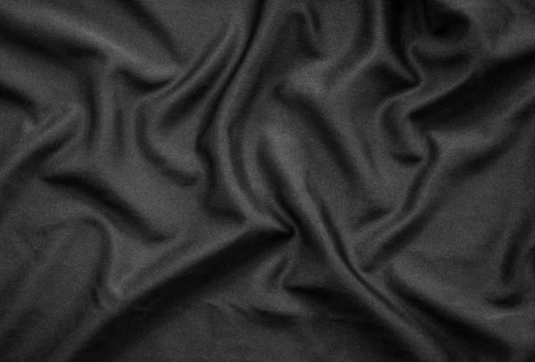 Black Shiny Silk Fabric Background Copy Space — Stock Photo, Image