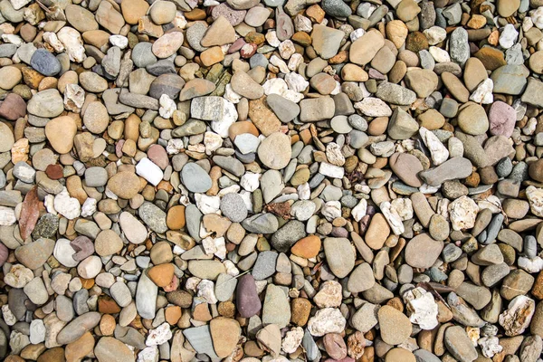 Пляжні Камені Коричнева Галька Текстура Фон — стокове фото