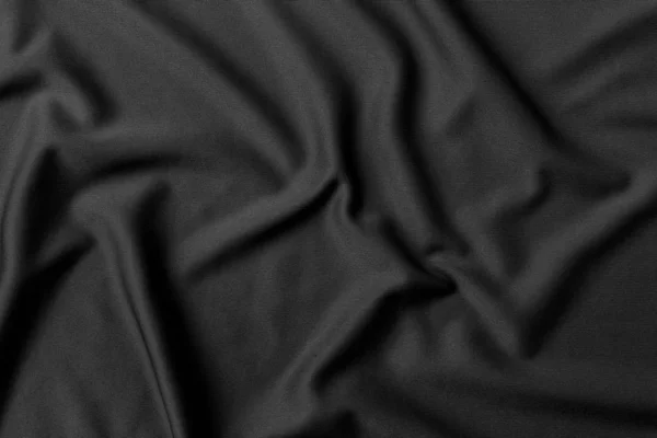 Black Silk Fabric Background Copy Space — Stock Photo, Image