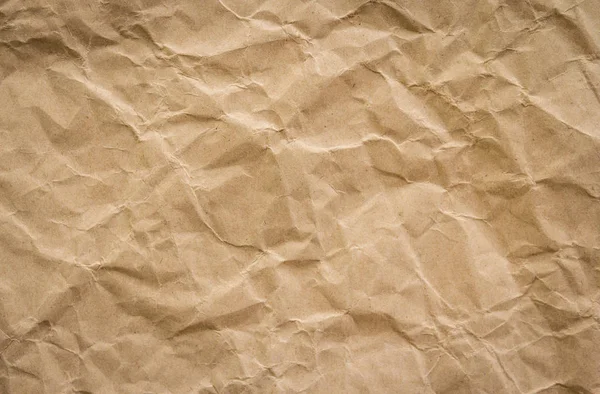 Brown Wrinkle Recycle Paper Sheet Background Copy Space — Stock Photo, Image