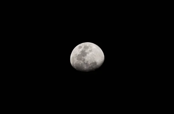 Luna Nel Cielo Notturno Nero — Foto Stock