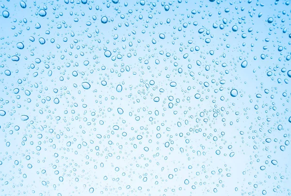 Blue Water Drops Glass Rain Drops — Stock Photo, Image