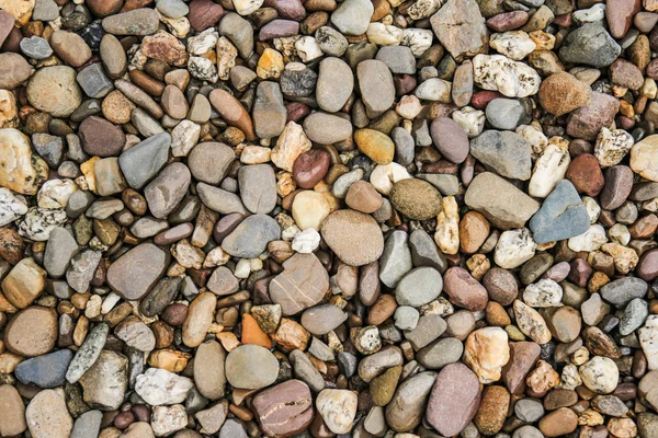 Beach Stones Brown Pebbles Texture Background — Stock Photo, Image