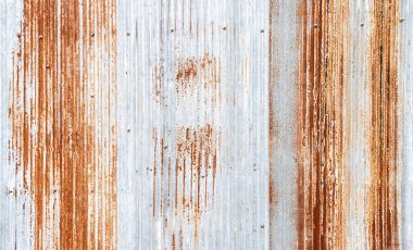 Paslı eski galvanizli duvar dokusu