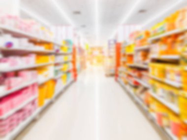 Süpermarket abstraktı bulanık arkaplan