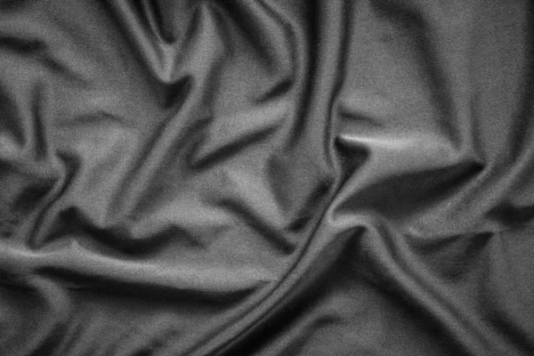 Black Shiny Silk Fabric Background Copy Space — Stock Photo, Image