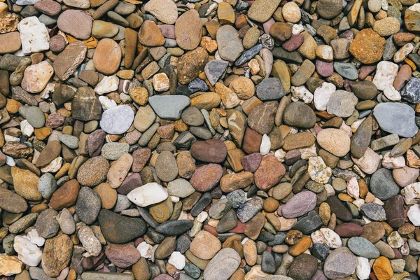 Braune Kieselsteine Stein Textur Hintergrund — Stockfoto