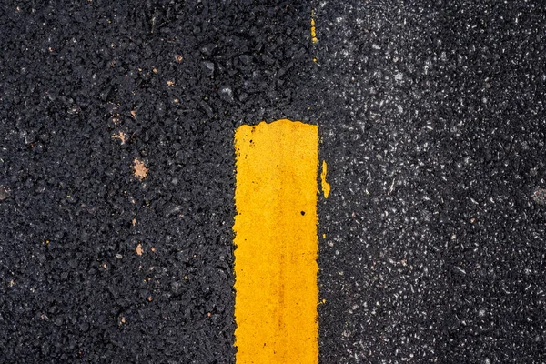 Asphalt Road Surface Yellow Line — Stock Photo, Image