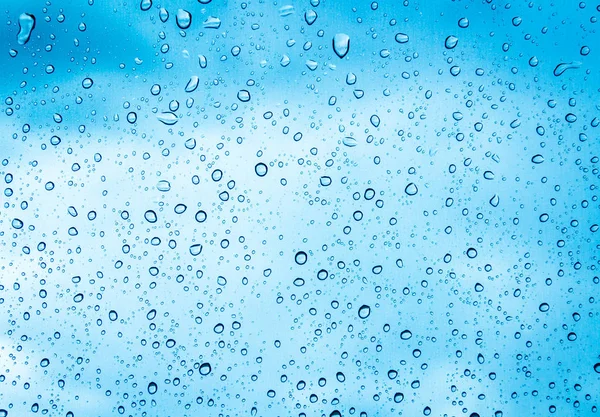 Gocce Acqua Vetro Giorno Piovoso — Foto Stock