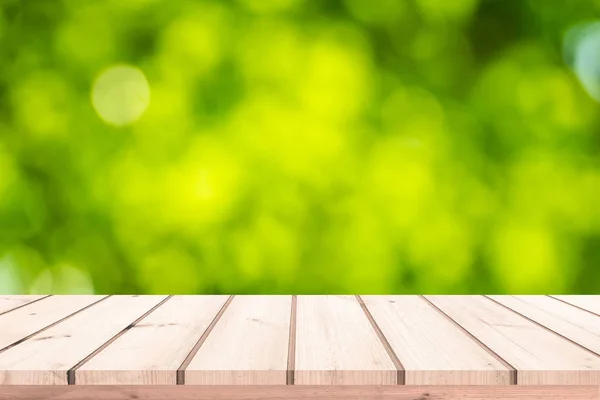 Vecchie Assi Legno Con Astratto Verde Naturale Sfondo Sfocato — Foto Stock