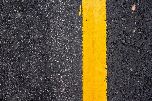Asphalt Road Surface Yellow Line — Stock Photo, Image