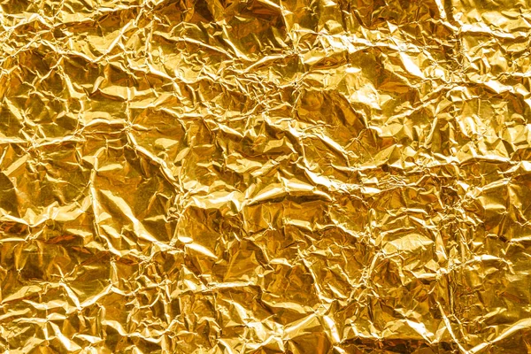 Fondo Textura Lámina Oro Arrugado — Foto de Stock