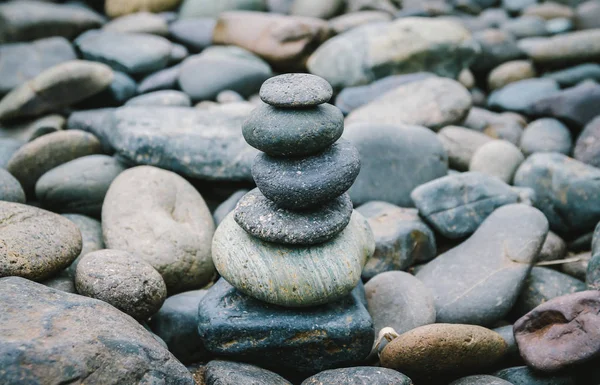 Stack Zen Pebble Stones Background — Stock Photo, Image