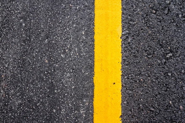 Asphalt Road Surface Yellow Line — Stock Photo, Image