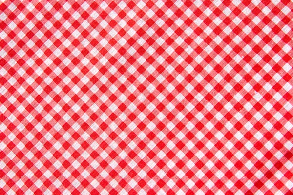 Classic Pink Plaid Fabric Tablecloth Background — Stock Photo, Image