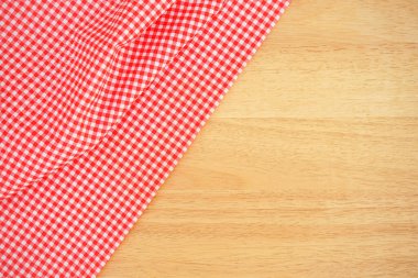 Klasik pembe ekose kumaş ya da masa örtüsü.