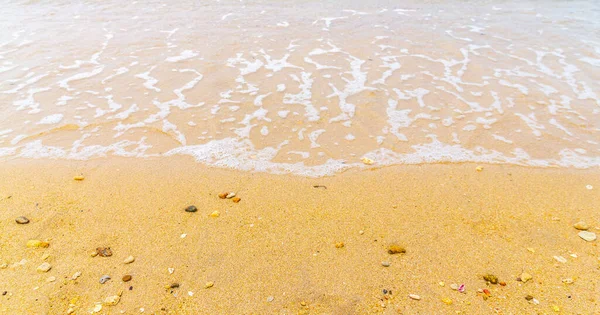 Ocean Wave Sandy Beach Sea Shell Background — Stock Photo, Image
