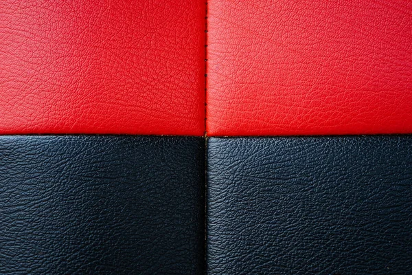 Textura Cuero Sofá Negro Rojo Puede Utilizar Como Fondo —  Fotos de Stock