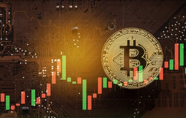 Bitcoin Crypto Currency Background Concept — Stock Photo, Image