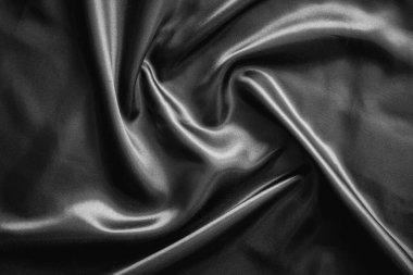 kopyalama alanı için siyah parlak ipek kumaş arkaplanı 