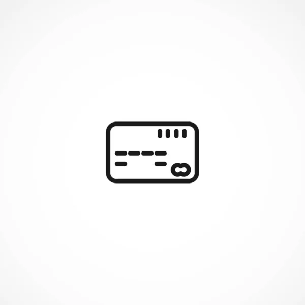 Значок Кредитної Картки Кредитна Картка Ізольована Іконка Лінії — стоковий вектор