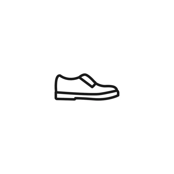 Zapatos Los Hombres Vector Icono Línea Sobre Fondo Blanco — Vector de stock