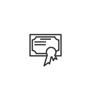 Web ve mobil için sertifika izole edilmiş satır simgesi